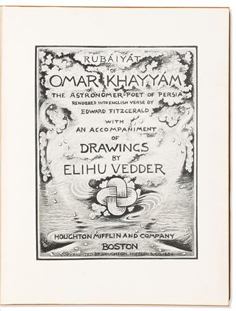 Khayyam, Omar (1048-1131) & Edward Fitzgerald, trans. (1809-1883) Rubaiyat of Omar Khayyam, Vedders Riverside Press edition.